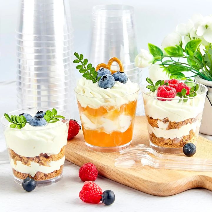 20Pack%206%20OZ%20Disposable%20Plastic%20Cups%20with%20Lids%20and%20Spoons,Clear%20Dessert%20Cup,Mini%20Parfait%20Appetizer%20Containers%20for%20Ice%20Cream,Cake,%20-%20Image%206