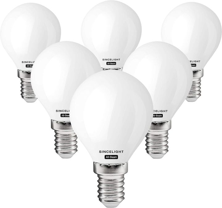 LED Golf Ball Light Bulb E14 – 3W Energy-Efficient Omni-Directional Bulb – Warm White 2700K for Cozy Lighting – SES Small Edison Screw Base – Milky Diffuser for Soft, Even Glow – Pack of 6 for Home & Office Use
