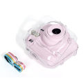 For  Instax Mini 12 Transparent Camera Cover Protective Carrying Bag Cover With Storage Bag With Shoulder Strap. 