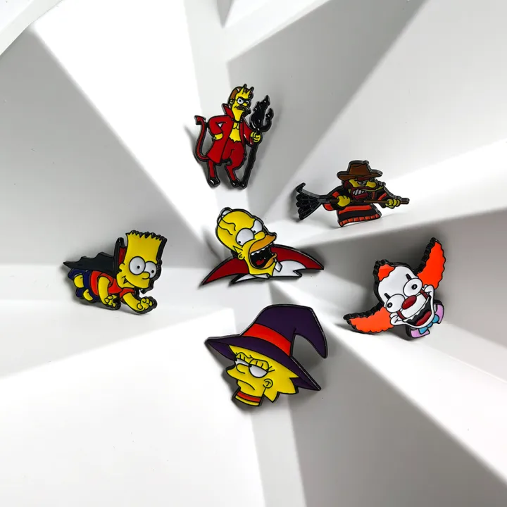 6pcs%20The%20Simpsons%20Lapel%20Pins%20Set%20Cute%20Bart%20Homer%20Halloween%20Badges%20Cartoon%20Anime%20Button%20Brooches%20for%20Clothes%20Bags%20Jewelry%20%20-%20Image%202