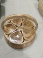 Premium Wooden Dry Fruit Basket with 5 Sections - Elegant Wooden Dry Fruit Set for Gifts & Home Décor. 