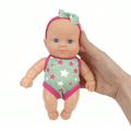 Mini Silicone Reborn Dolls Realistic Smiling Newborn Baby Doll Simulation Baby Dress Up Soft Rubber Doll For Girls Toddler Gift. 