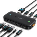 Lemorele H200  USB-C KVM Switch USB HUB 4k@60Hz Dual HDMI to HDMI 100W PD Plug And Play 480 Mbps KVM Switcher for PC Laptop. 