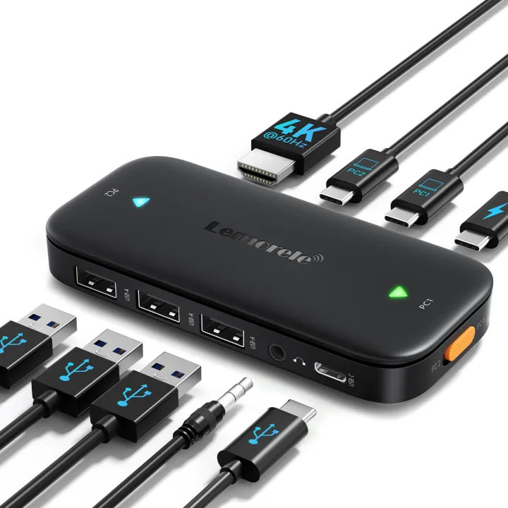 Lemorele%20H200%20%20USB-C%20KVM%20Switch%20USB%20HUB%204k@60Hz%20Dual%20HDMI%20to%20HDMI%20100W%20PD%20Plug%20And%20Play%20480%20Mbps%20KVM%20Switcher%20for%20PC%20Laptop%20-%20Image%207