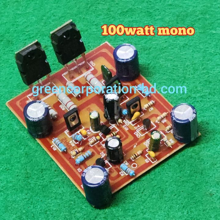 2 IC With Amplifier Board 2 Transistors Amplifier Circuit Board With IC Amplifier Transistor Circuit Mono Amplifiers Board Power 12-45V Amplifier Circuit Board 2 Transistor