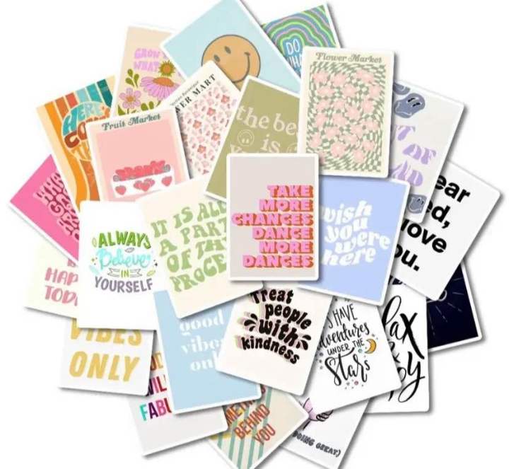 25pcs Inspirational Quote Stickers – Aesthetic Motivational Decals for Laptops, Water Bottles, Journals & Scrapbooking
