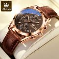 Men Leather Analoge Quartz Fashion Watch for Men. 