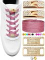 Elastic No Tie Shoe Laces Bling Diamond Cross Locks Shoelace Charms for Women Sneakers Luxury Smart Buckle AF1 Metal Shoelaces.