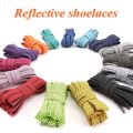1Pair Reflective Laces Flat Shoelaces for Sneakers Colorful Reflective Shoe laces Luminous Shoelace 100/120/140/160CM Strings.