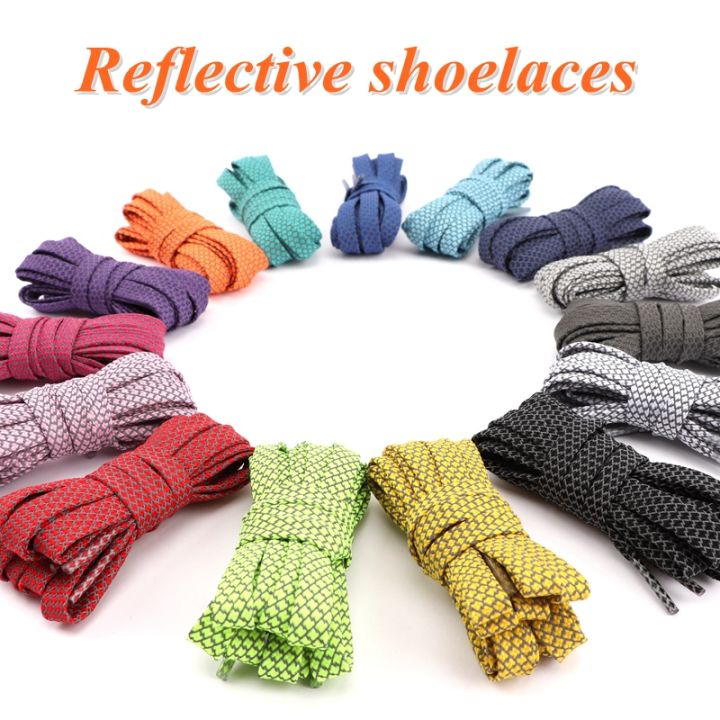 1Pair%20Reflective%20Laces%20Flat%20Shoelaces%20for%20Sneakers%20Colorful%20Reflective%20Shoe%20laces%20Luminous%20Shoelace%20100/120/140/160CM%20Strings%20-%20Image%204