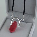 Dmc Devil May Cry 5 Dante Pendant Necklace Red Blue Gem Cosplay Necklaces Long Rope Chain Vintage Gifts for Men. 