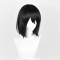 Anime Titan Mikasa Ackerman Cosplay Wig Black Women Mikasa Wigs Heat Resistant Synthetic Hair Halloween Party Wigs.