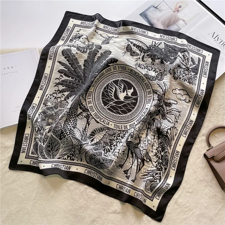 2024%20Popular%20Square%20Shawls%20Luxury%20Sunscreen%20Satin%20Kerchief%20Four%20Seasons%2090X90CM%20Silk%20Scarves%20Fashion%20Letter%20Headcloth%20Scarf%20Bag%20-%20Image%203