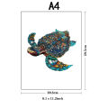 Turtle  Wooden Jigsaw Puzzles for Adults Kids,Animal Shaped Pieces Jigsaw Puzzles Toys with Package,  Christmas  Home Decor. 