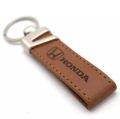 Honda Car Logo Key chain Metallic & Leather Key Ring. 