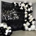 Party Backdrop Metallic Foil Fringe Tinsel Curtain Adult Kids Birthday Party Wedding Decoration Baby Shower Favor Supplies.