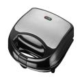 National Sandwich Maker 4-in-1 - Toaster, Waffle Iron, Contact Grill, Doughnut Maker - Removable Plates with Non-Stick Coating - Black - Stainless Steel - 750W. 