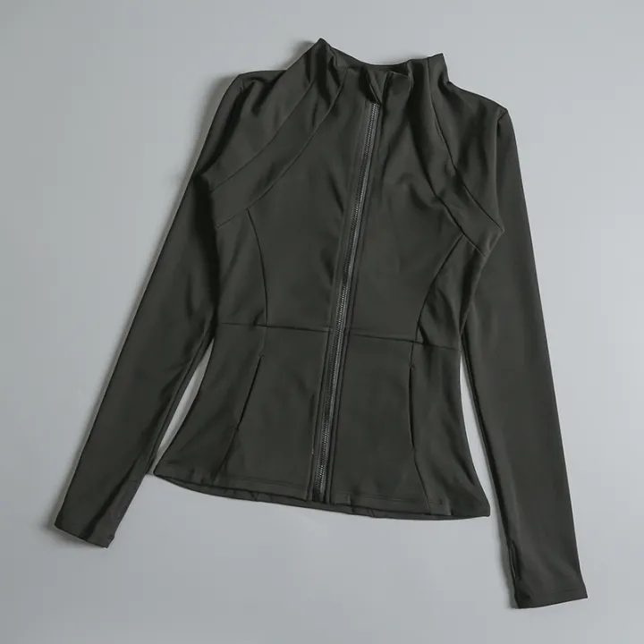 New%20yoga%20wear%20ladies%20coat%20round%20high%20elastic%20loose%20exercise%20yoga%20fitness%20long%20sleeve%20stand-up%20collar%20%20yoga%20tops%20-%20Image%202