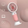 Convenient and ultra-quiet USB mini handheld wind power fan with portable phone holder student office small cooling fans. 