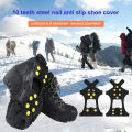 10 Studs Snow Ice Claw Anti-Slip Snow Ice Thermo Plastic Elastomer Climbing Shoes Spikes Grips Cleats Over Shoes Covers Crampons. 