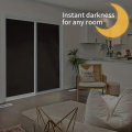 95-98% Blackout Curtain DIY Portable Travel Removable Blocking Darkest Window Film Cloth Self-adhesive Window Shades.