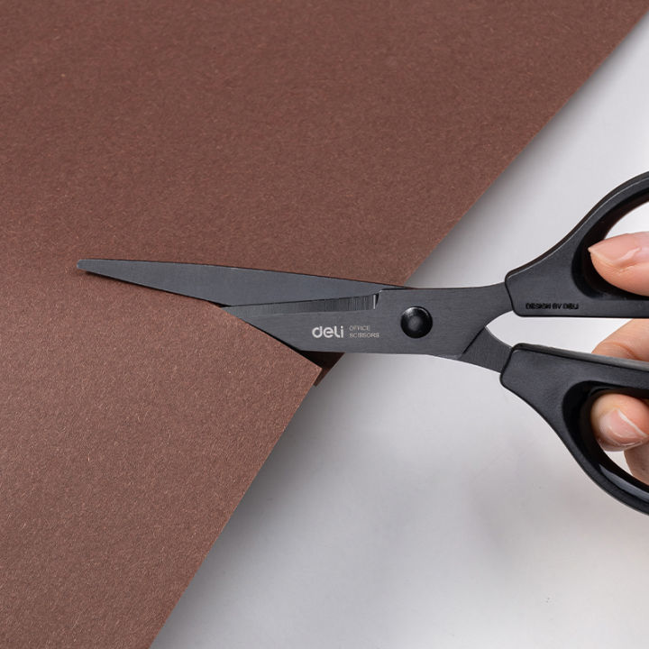 DELI%20Black%20Blade%20Scissors%20170mm%20-%20Ultra%20%20Non-Sticky%20for%20Paper,%20Cloth%20&%20Crafts%20-%20Image%206