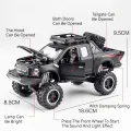 1:32 Scale Raptor F-150 BigFoot Pickup Car Model Toy Pull Back Sound&Light Off Road Truck Models Collection Gifts For Kids. 