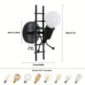 Modern Creative Climbing Man Wall Sconce Industrial Decor Wall Lamp Compatible with Bedroom Hallway Kid room Interior Lighting. 