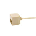 RJ11 6P4C 1 to 2 Wire Adapter Telephone Ethernet Cord Converter Landline Male to Female Plug Separator 1 In 2 Out Cable Splitter. 