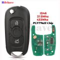 Jingyuqin 433/315MHz ID46 3 Buttons Flip Car Key Remote Fob For Opel Astra K Buick Verano Regal Excelle GT/Excelle XT LaCROSSE.