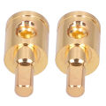 2pcs Audio Cable Reducer 0GA Wire Reducer Terminal Connector Pure Copper Gold-Plated for Car Audio Amplifier Modification. 