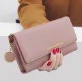 Fashion Women PU Leather Long Wallets Multi-functional Fold Purse Fresh Female Clutch Card Holder. 