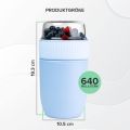 Coninx Cereal cup to go, lunch box, breakfast box, yoghurt cup to go, cereal cup BPA-free, suitable for dishwasher, practical cereal cup for children and adults, 640 ml capacity.. 