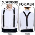 Men's Suspenders For Men 4 Heavy Duty Swivel Hooks - Adjustable Brace Elastic Mens Y-Back Suspenders for Jeans Pants Heavy Duty. 