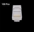 100pcs Crystal RJ45 Ethernet Network Cable Connectors. 