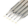 Metal Mechanical Pencil Set 0.5 0.7 0.9 1.3 2.0mm Art Drawing Painting Automatic Pencil with Leads Office School Supplies. 