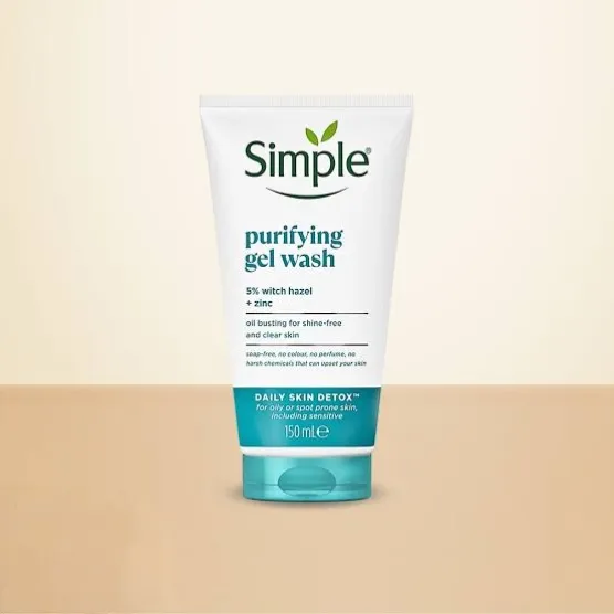 Simple Daily Detox Purifying Face Wash For Oily Skin, 150 ml