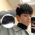 Hot-selling wig men's hair patch synthetic fiber high temperature silk hair shade white hair natural breathable patch. 