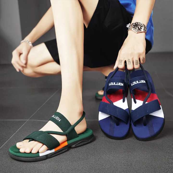 Men's Flip Flops Summer New Sandals Dual-Use Outdoor Casual Beach Shoes Men's Foreign Trade Slippers Men's Platform Non-Slip