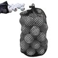 Black Golf Ball Pouch Bag with Durable Nylon Material Sports Mesh Net Bag Suitable for Outdoor Gyms Travel.