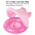 1PC Canopy Swim Ring, Pool Float with Safety Seat, Water Floating Ring with Sun Protection. 