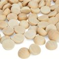 50Pcs 25mm Split Wood Balls, Small Natural Unfinished Half Round Wooden Beads for Kids Craft Crafts and Art Supplies.