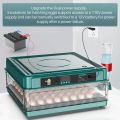 15 Eggs Intelligent Full Automatic Incubator Dual Supply AC/DC, Adjustable Rolling Tray, Auto Water Refil System. 
