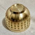 Gold Feng Shui Hundred Blessings Bowl Fine Workmanship Meaningful  Copper Materials Exquisite Mini 4.5/6CM. 