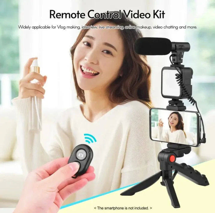 Vlogging%20Kit%20All%20in%20One%20Video%20Making%20with%20Tripod%20Stand,%20LED%20light,%20microphone,%20Mobile%20Holder%20For%20all%20Mobile%20Phone's%20&%20DSLR%20Camera%20-%20Image%202
