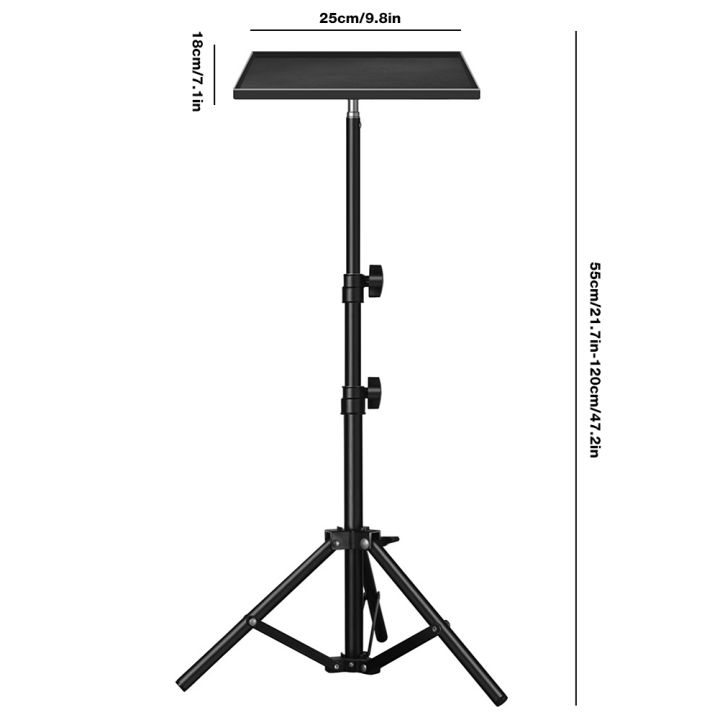 Projectors%20Tray%201/4inch%20Thread%20Tripod%20Tray%20Height%20Adjustable%20DJ%20Equipment%20Holder%20Telescopic%20Rod%20Standing%20for%20Projector%20Monitors%20-%20Image%206