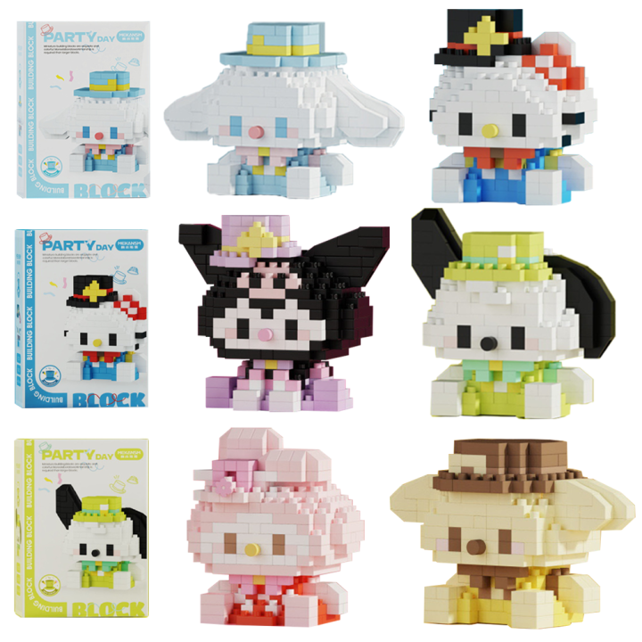 Sanrio Hello Kitty Micro Building Block Pochacco Cinnamoroll Kuromi ...