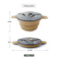 2.5L Silicone Folding Kettle Camping Teapot Portable Coffee Tea Cooking Pot Mini Boiling Water Pot for Outdoor Picnic Tableware. 