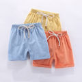 2-10Y Children's Shorts For Boys Girls Cotton Linen Summer Thin Breathable Elastic Waist Beach Sport Short Pants Loose Kids Pant.