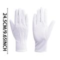 2/4Pairs White Cotton Gloves for Women Men Waiters Drivers Jewelry Workers Mitten Full Finger Anti Slip Hand Protector. 
